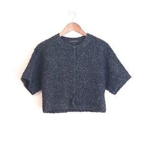 Lafayette 148 New York Wool Mohair Boucle Crop Blazer Jacket
